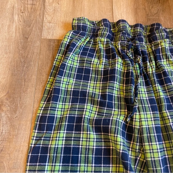 Team Apparel Men's Plaid PJ pants  - Navy and Lime XL - Picture 3 of 5